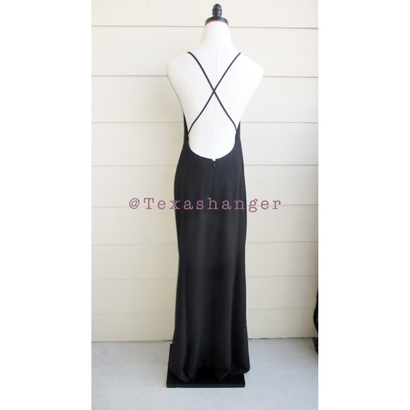 NWT Nicholas the Label Kasha Elletra Crepe Maxi Dress Size 6 Black - Picture 8 of 11